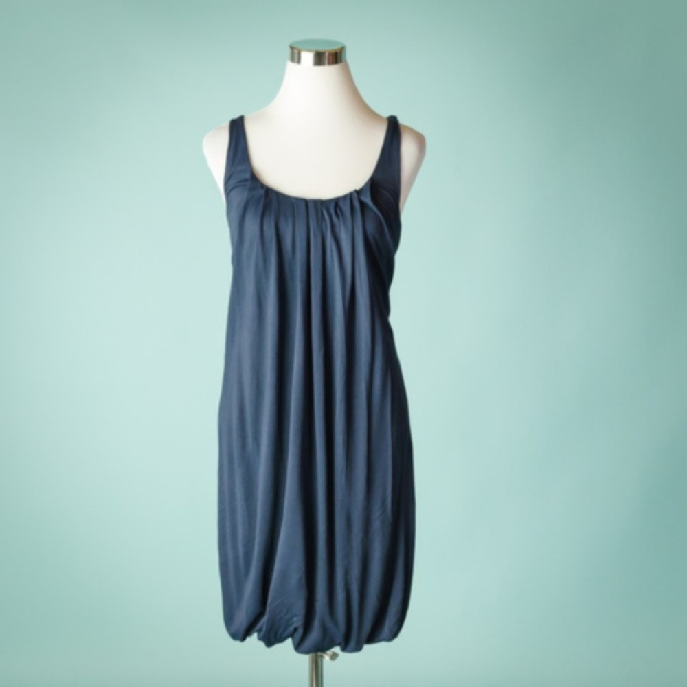 Alexander McQueen McQ S Solid Blue Pleated Dress - Picture 1 of 6